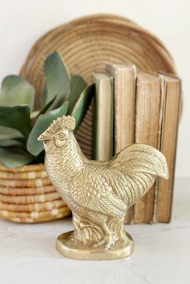 Old Flame Candle Co. Vintage Brass Rooster