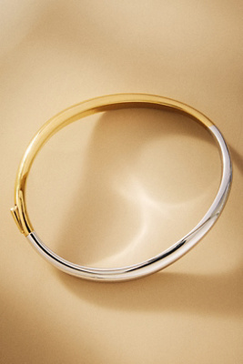 Missoma Savi Signature Hinged Bangle Bracelet In Gold