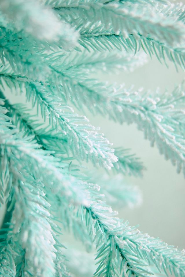 Flocked Mint Faux Fir Wreath #2