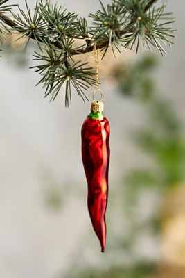 Chili Pepper Glass Ornament