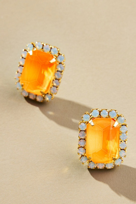The Pink Reef Neon Gem Stud Earrings