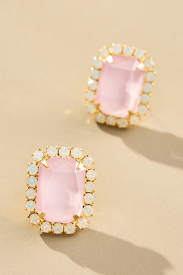 The Pink Reef Neon Gem Stud Earrings