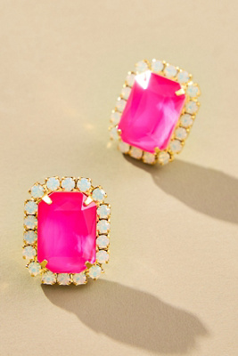 The Pink Reef Neon Gem Stud Earrings