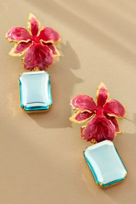 The Pink Reef Vanilla Jewel Drop Earrings