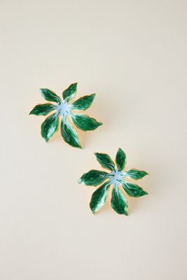 The Pink Reef Handpainted Tropic Post Earrings