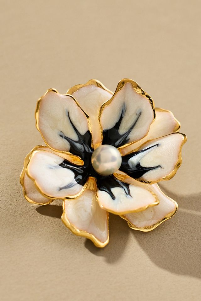 The Pink Reef Small Handpainted Jewel Box Flower Earrings #1