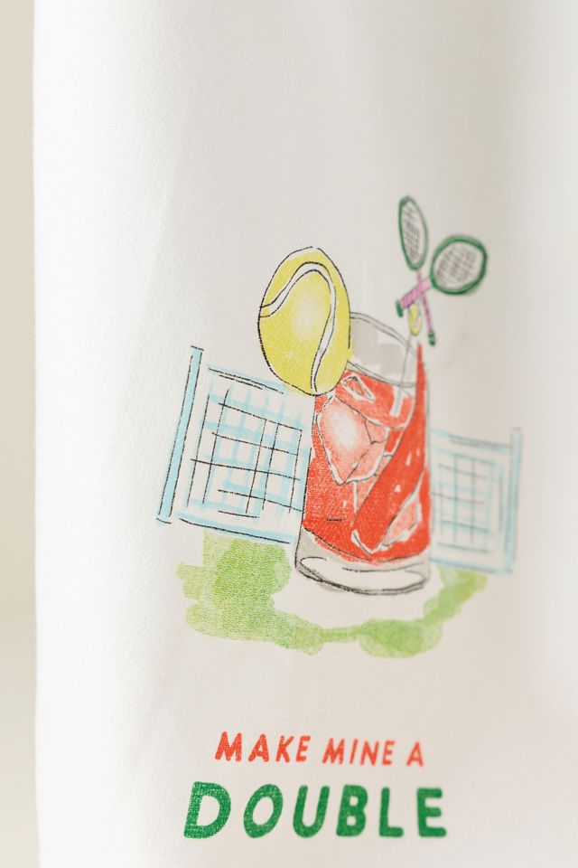 Illustrated Sporty Dish Towel #1