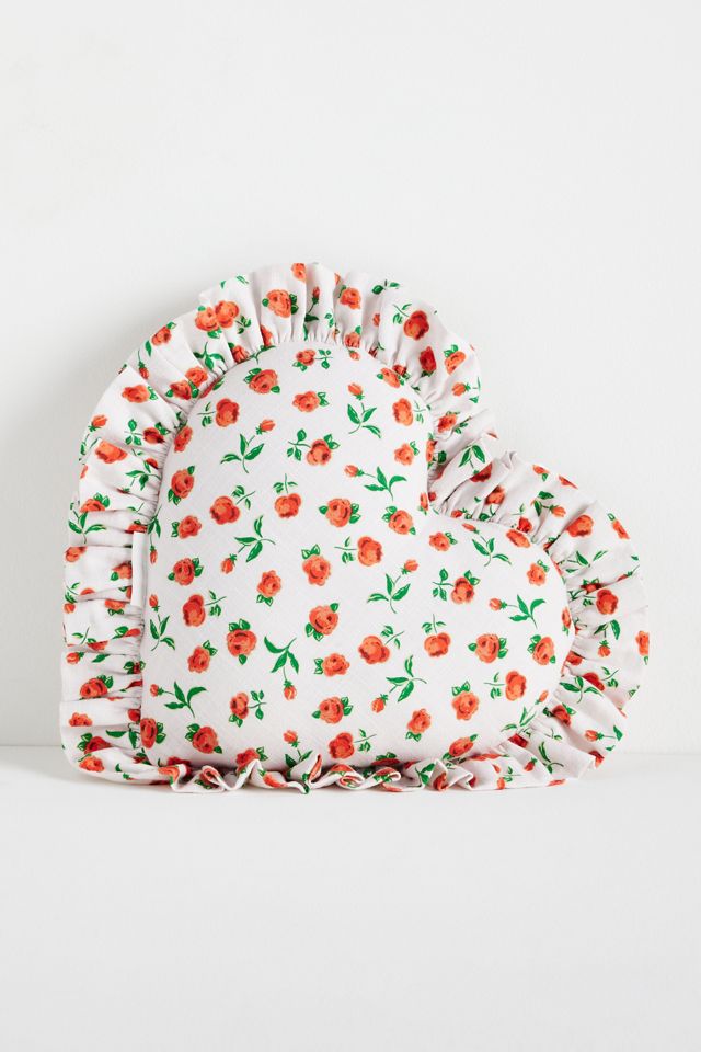 Valentine's Day Cotton Embroidered Heart Pillow #3