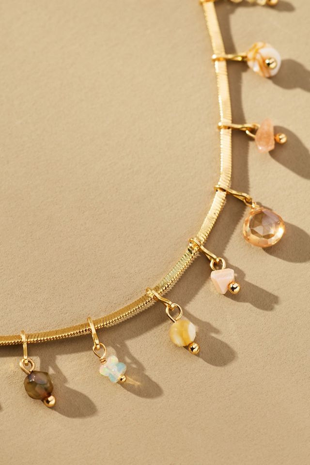 Stone & Crystal Multi Charm Necklace #2