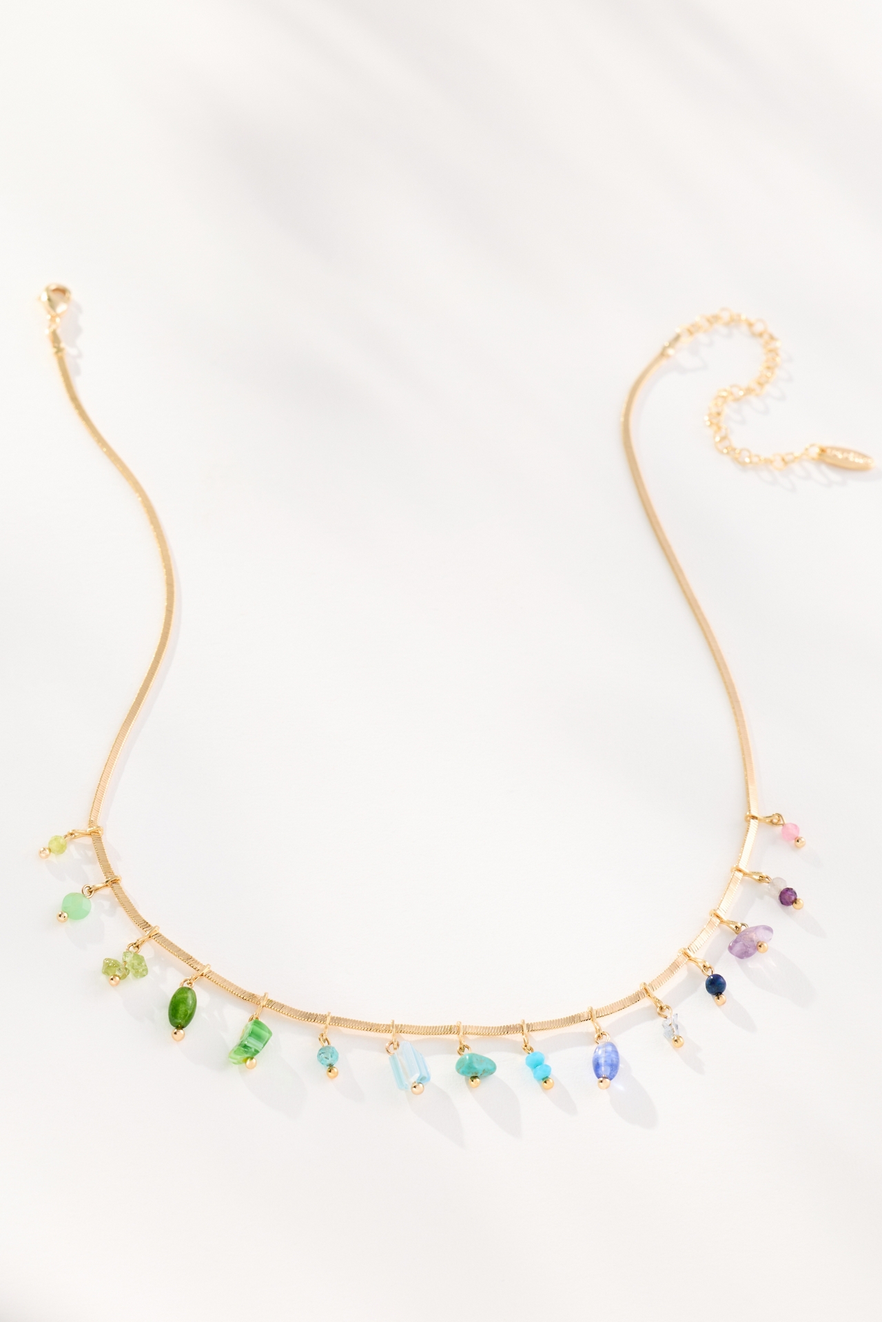 Stone & Crystal Multi Charm Necklace