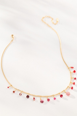 By Anthropologie Stone & Crystal Multi Charm Necklace