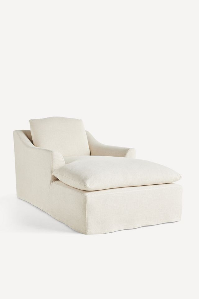 Nora Performance Linen Slipcover Chaise #1