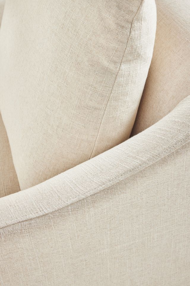 Nora Performance Linen Slipcover Chaise #4