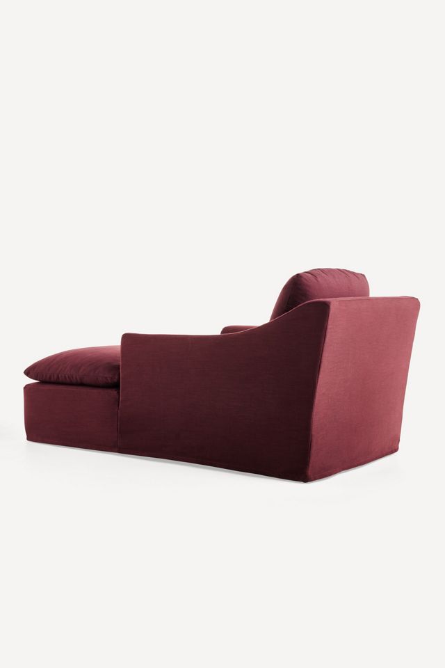 Nora Performance Linen Slipcover Chaise #3