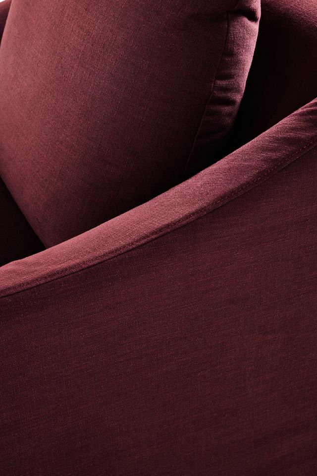 Nora Performance Linen Slipcover Chaise #4