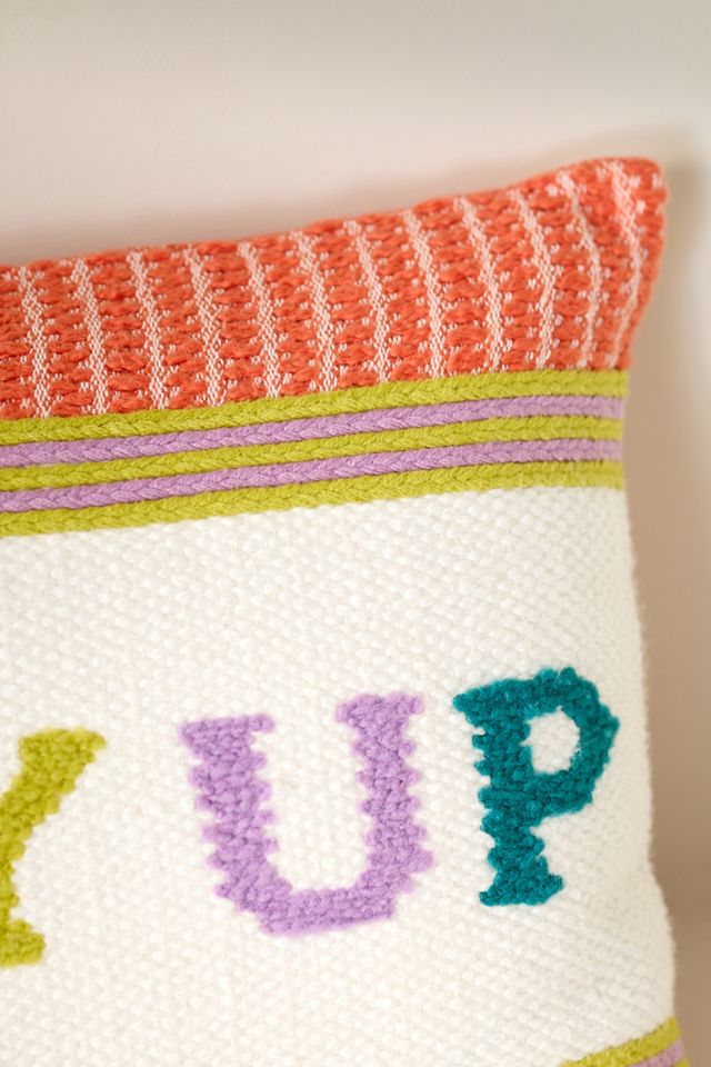 Alden Embroidered Cotton Pillow #3