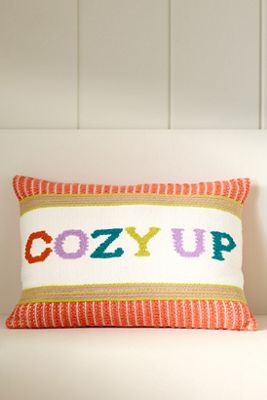 Alden Embroidered Cotton Pillow