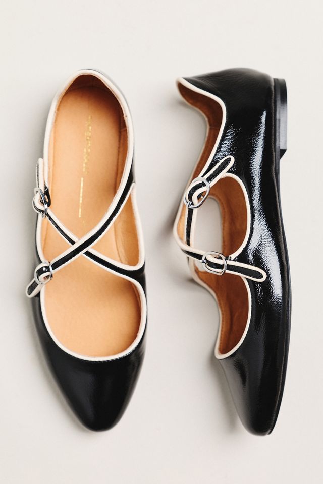 Intentionally Blank Vandam Criss-Cross Mary Jane Flats #1