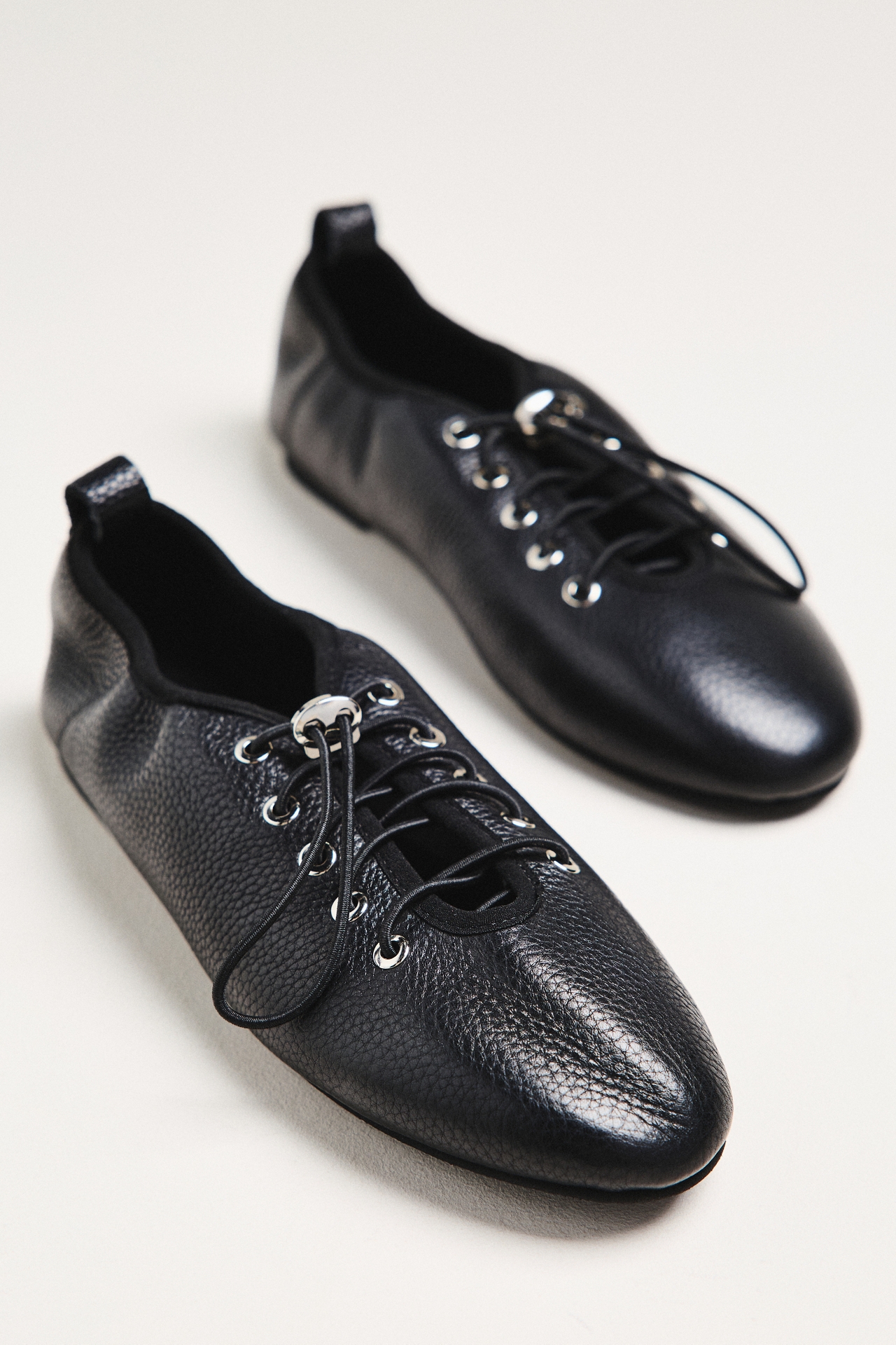 Intentionally Blank Atomic Lace-Up Ballet Flats
