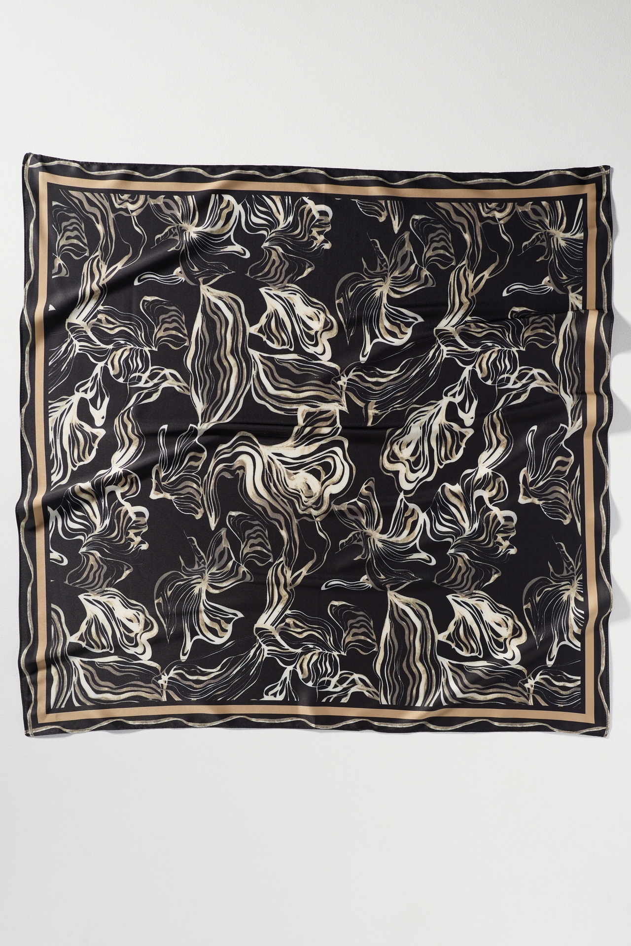 Neutral Patterned Hair Scarves, Set of 2