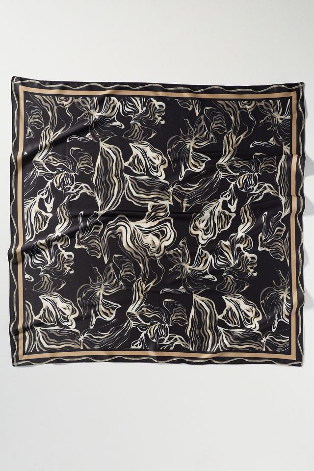 Neutral Patterned Hair Scarves, Set of 2 #1