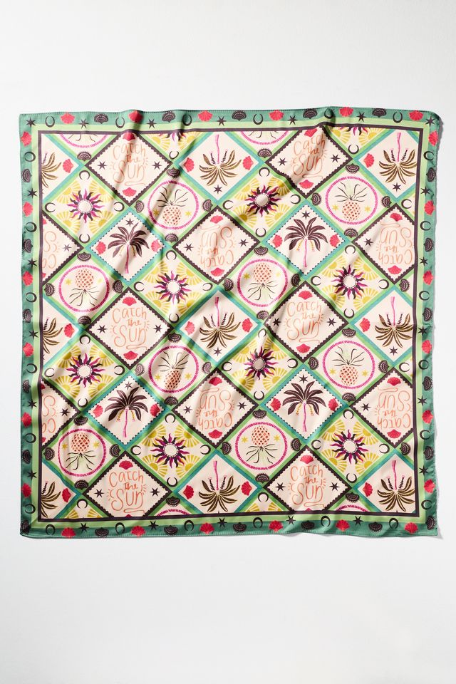 Neutral Patterned Hair Scarves, Set of 2 #3