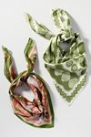Neutral Patterned Hair Scarves, Set of 2