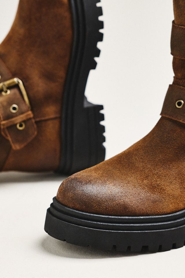 Intentionally Blank Station Suede Lug-Sole Moto Boots #2