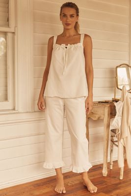 Waverles Swiss-Dot Tank & Shorts Pajama Set