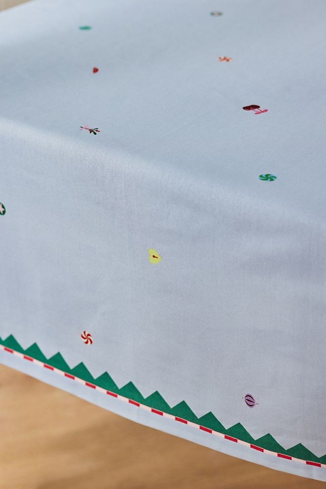 Medora Blue Cotton Tablecloth #1