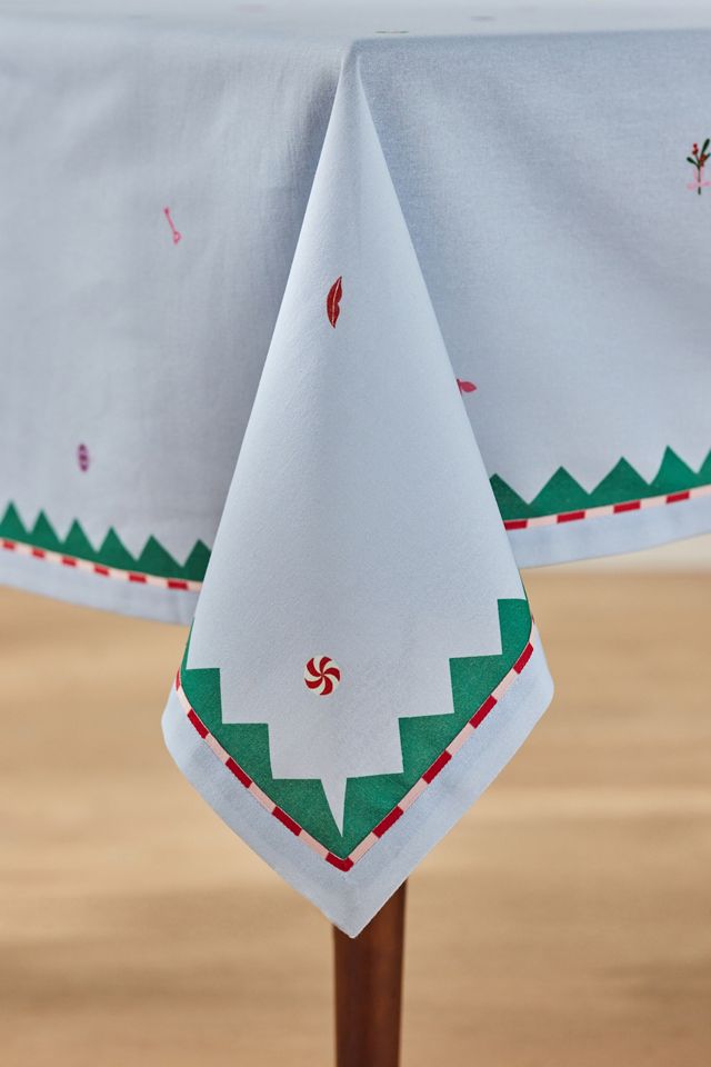Medora Blue Cotton Tablecloth #2