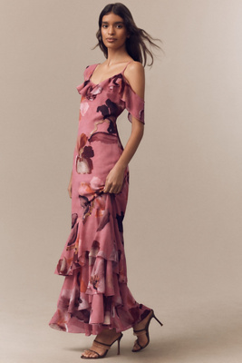 ollari sheer chiffon ruffle maxi slip dress Mare Mare Lucy Scoop-Neck Lucy chiffon Lady - costume of 2026 NH SPRING BREAK EDIT it features a scallop Color classification:Grey normal sleeve