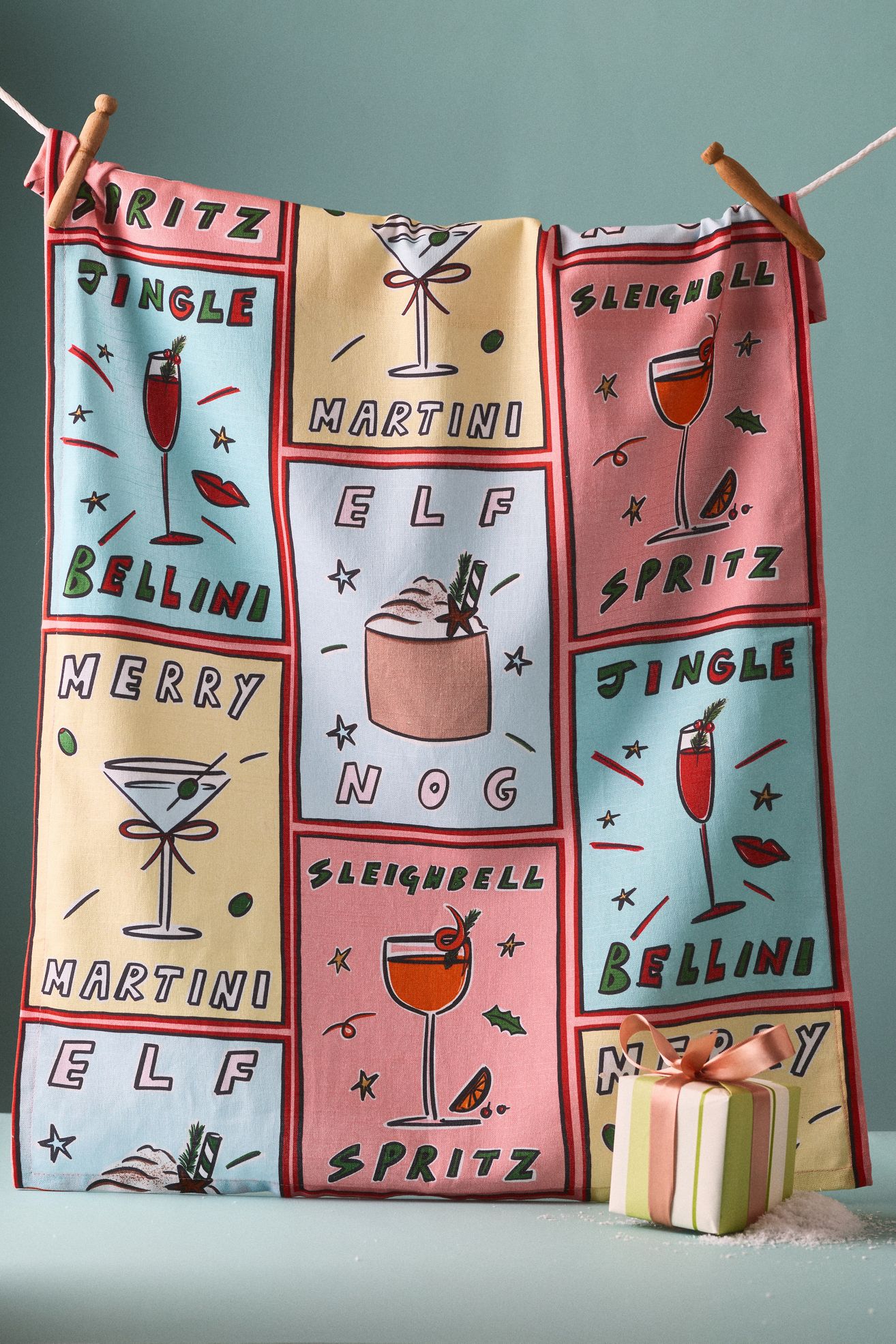 Nephthys Illustrated Holiday Dish Towel - Multi, Standard, One Size