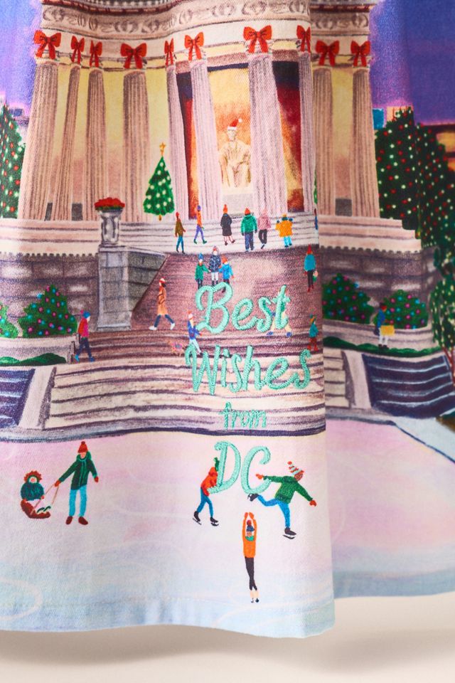 Holiday in the City Dish Towel #1