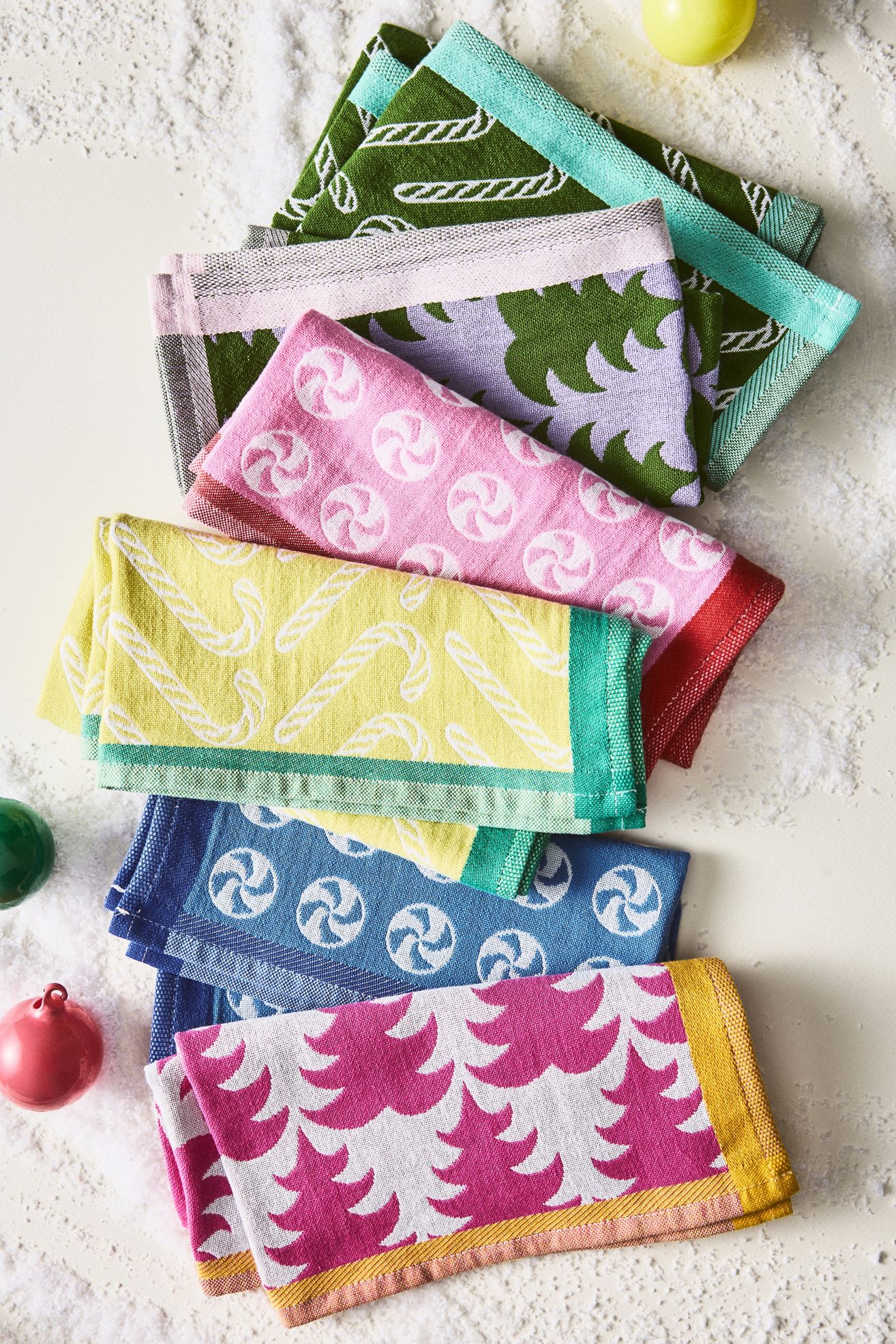 Kringle Jacquard Napkins, Set of 6 - Multi, Standard, Set Of 6