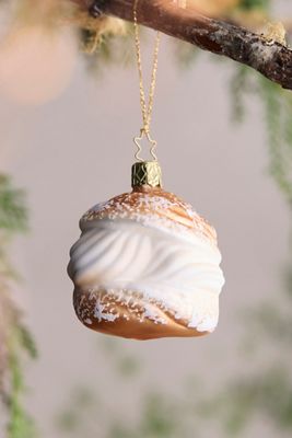 Cream Puff Glass Ornament