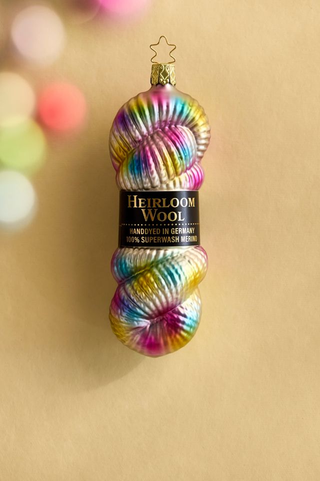 Yarn Skein Glass Ornament #1