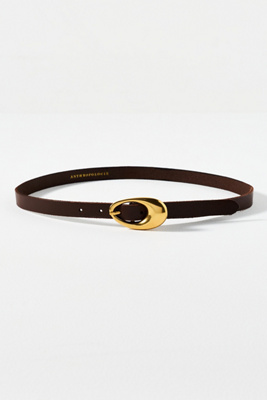 By Anthropologie Oval Bubble Buckle Belt In Brown