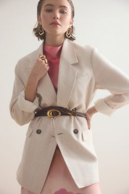 Oval Bubble Buckle Belt
