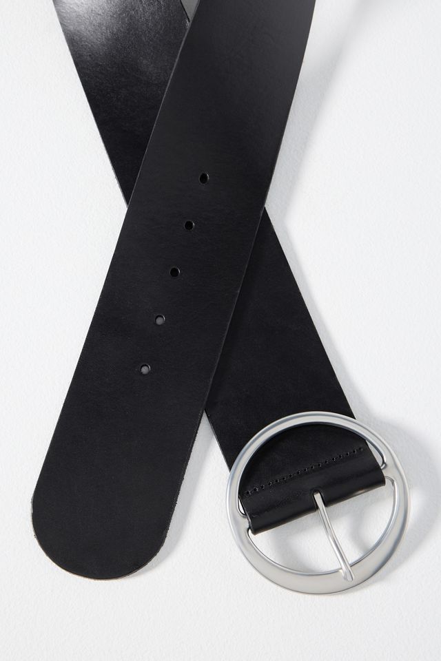 Round Buckle Wide Belt #1