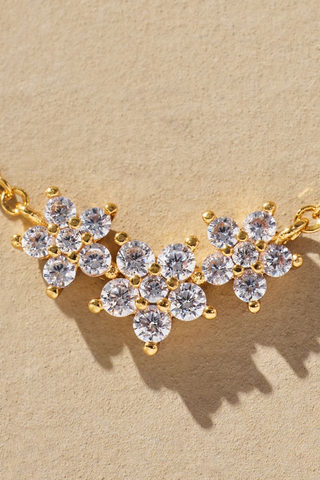 Triple Floral Cluster Necklace #1
