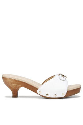 DR. SCHOLL'S X FAVORITE DAUGHTER HEARTBREAK WOOD-BOTTOM KITTEN HEELS 