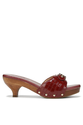 DR. SCHOLL'S X FAVORITE DAUGHTER HEARTBREAK WOOD-BOTTOM KITTEN HEELS 
