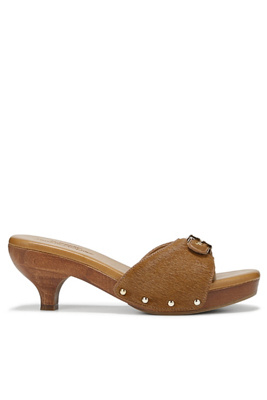 DR. SCHOLL'S X FAVORITE DAUGHTER HEARTBREAK WOOD-BOTTOM KITTEN HEELS 