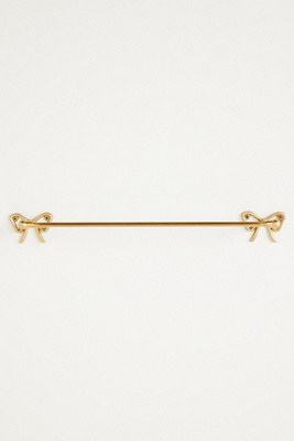 Anthropologie Natalia Bow Brass Towel Bar In Gold