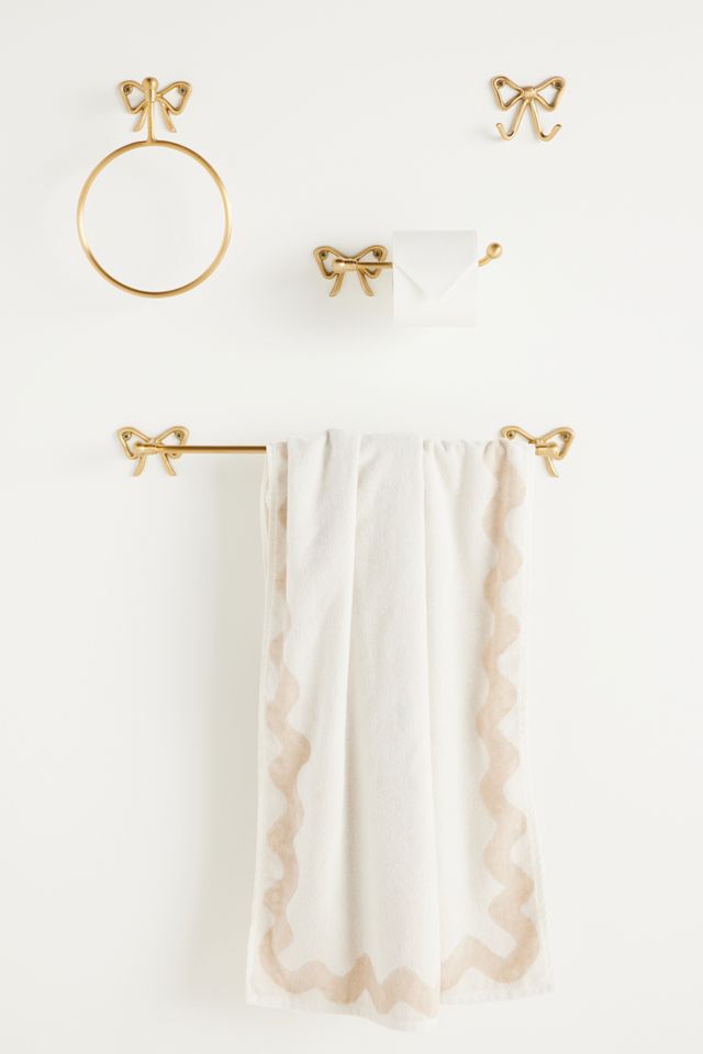 Natalia Bow Brass Towel Bar #1