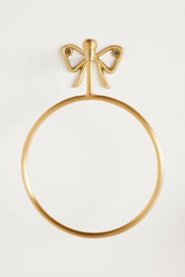Natalia Bow Brass Towel Ring