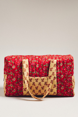 By Anthropologie Printed Weekender Bag In Red