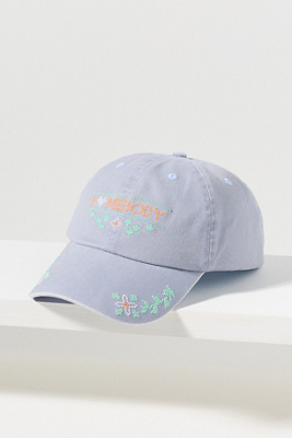 By Anthropologie Pointelle Stitched Baseball Cap In Blue