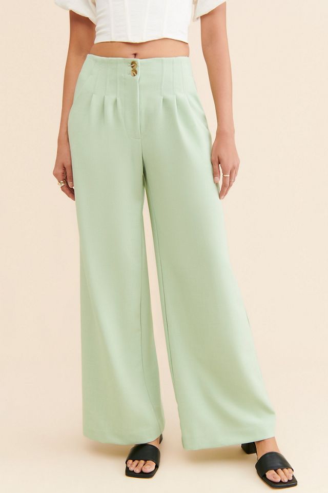 Maeve Pleated Front Wide-Leg Trousers #2